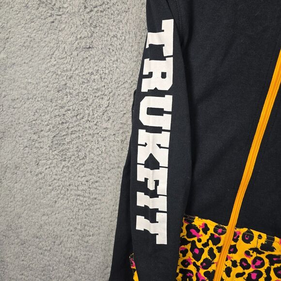 TRUKFIT Women's Black & Orange Full Zip Hoodie Sweatshirt Size S - Picture 6 of 11